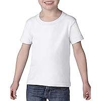 Gildan Todler Boy's Heavy Cotton 5.3 oz. T-Shirt, White, 5