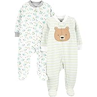 Simple Joys by Carter's Unisex Babies' Cotton Footed Sleep and Play, Pack of 2