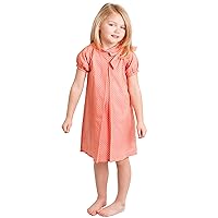 Girls' 100% Cotton Polka Dot Pink Dress - A-Line Bow Easter Party Dress