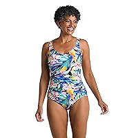 Women's Over The Shoulder Shirred One Piece Swimsuit