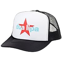 Dua Lipa Official Merch Trucker Hat, White/Black