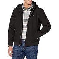 Tommy Hilfiger Men's Lightweight Active Water Resistant Hooded Rain Jacket