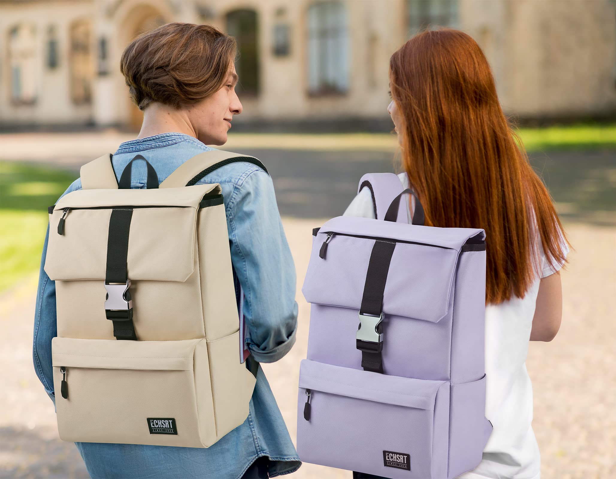 ECHSRT Laptop Backpack for Women 16-inch Water Resistant Business Travel Daypack College School Bookbag for Men Purple