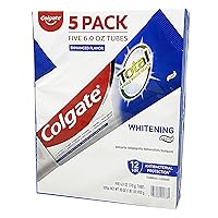 Colgate Total Whitening Toothpaste, 6 Ounce (Pack of 5)