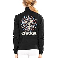 STRETCH IS COMFORT Girl's Glitter | Cheer | Jacket Mock Neck | Youth Size 4-16