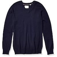 Billy Reid Men's Extrafine Merino Wool Cashmere Pullover V-Neck Sweater