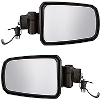 Seizmik Pursuit UTV Side View Mirror for Polaris Pro-Fit and Can Am Profiled ROPS | Set of 2 | Compatible with Polaris Ranger and General, Can-Am Defender and Maverick UTV SXS Models