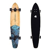 Retrospec Zed Longboard Skateboard Complete Cruiser | Bamboo & Canadian Maple Wood Cruiser w/ Reverse Kingpin Trucks for Commuting, Cruising, Carving & Downhill Riding