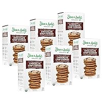 Steve & Andy’s Organic Gluten-Free Crispy Chocolate Chip Cookies, Non-GMO for Healthy Snacking, No Corn or High Fructose Corn Syrup – 6 Boxes