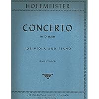Hoffmeister, Concerto in D major for Viola & Piano. Paul Doktor. International No.1075. 24 Page Score, No Viola Part.