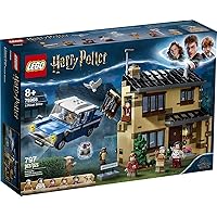 LEGO Harry Potter 4 Privet Drive 75968 House and Ford Anglia Flying Car Toy, Wizarding World Gifts for Kids, Girls & Boys with Harry Potter, Ron Weasley, Dursley Family, and Dobby Minifigures