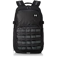 UA Triumph Sport Backpack Training Bag, Black / Black / Metallic Silver, Free Size
