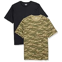 Amazon Essentials Men's Regular-Fit Short-Sleeve Crewneck T-Shirt, Pack of 2