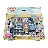 Fashion Playset Shoe Shop Collection, Dollhouse Playset with Caramel Dog Figure and Fashion Accessories