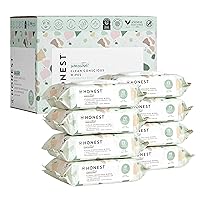 The Honest Company Clean Conscious Unscented Wipes | Over 99% Water, Compostable, Plant-Based, Baby Wipes | Hypoallergenic for Sensitive Skin, EWG Verified | Geo Mood, 648 Count