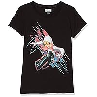 Marvel Little, Big Classic Ghost Spider Action Pose Girls Short Sleeve Tee Shirt