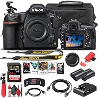 Nikon D850 DSLR Camera (Body Only) (1585) + 64GB Memory Card + Case + Corel Photo Software + EN-EL 15 Battery + HDMI Cable + Cleaning Set + Flex Tripod + More (International Model) (Renewed)