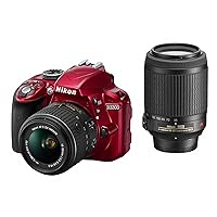 Nikon D3300 DX-Format DSLR Kit w/ 18-55mm DX VR II &AF-S DX VR Zoom-Nikkor 55-200mm f/4-5.6G IF-ED Japan ver (No Warranty)