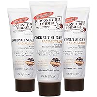 Palmer's Coconut Oil Formula Coconut Sugar Facial Scrub, 3.17 Ounce (Pack of 3)