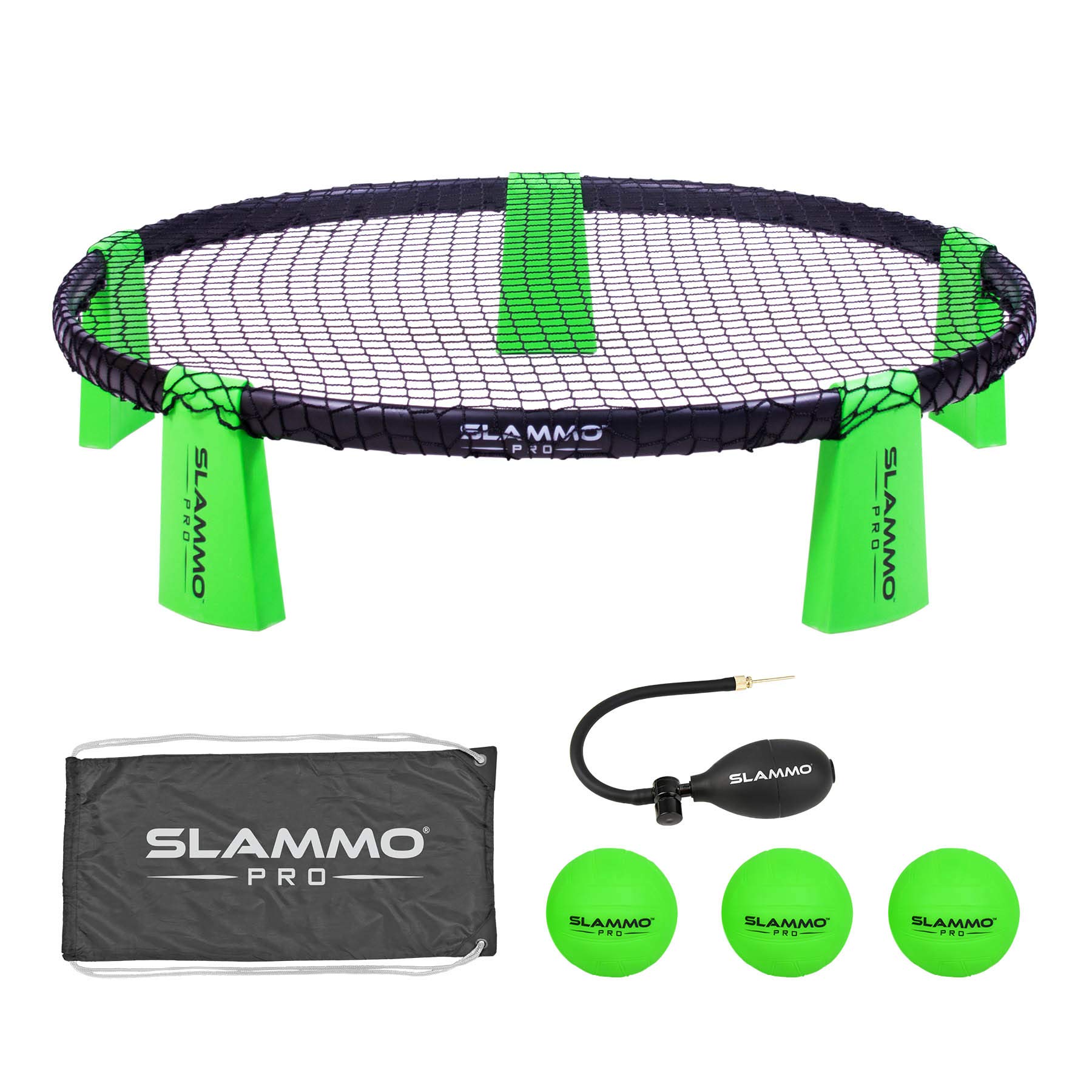GoSports SLAMMO PRO Game Set - New and Improved PRO Set with 3 PRO Balls, Pump and Carrying Case