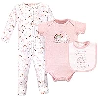 Luvable Friends Unisex BabySleep and Play, Bodysuit and Bib