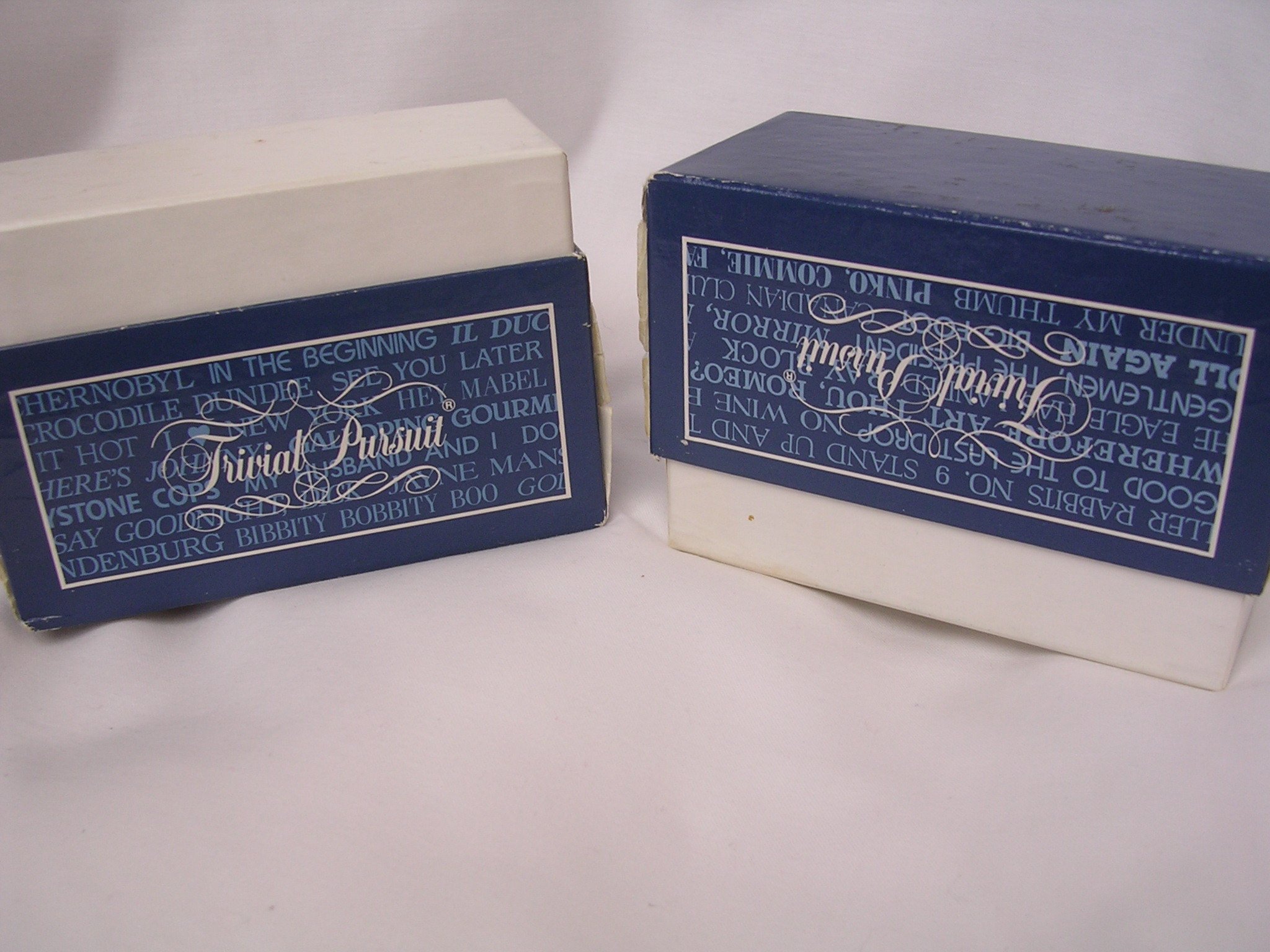 Trivial Pursuit Volume II Subsidiary Card Set ; 2 Card Boxes for use with the Master Game