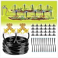 HIRALIY 100ft Drip Irrigation Kit Plant Watering System 8x5mm Blank Distribution Tubing DIY Automatic Irrigation Equipment Set for Garden Greenhouse Flower Bed Patio Lawn