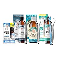 Advanced Formula Oil Pulling with Tongue Scraper, Original Oil Pulling, Mickey D’s- Coconut and Peppermint Oil Pulling & Concentrated Mouthwash- for Fresh Breath & Healthy Teeth & Gums