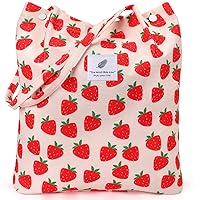 Corduroy Tote Bags for Women Girls, Large Capacity Corduroy Bag Reusable Grocery Shoulder Bag with Inner Pockets