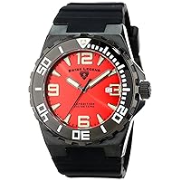 Men's 10008-BB-05 Expedition Red Dial Black Silicone Watch