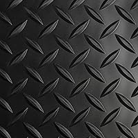 WorkForce Vinyl Diamond Plate Commercial Grade Matting, Heavy Duty Floor Mat for Garages, Industrial Facilities, and High-Traffic Areas, 5/32