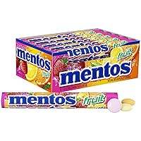 Mentos Candy, Mint Chewy Candy Roll, Fruit, Non Melting, Holiday, Party, Concessions, Office, 14 Pieces (Bulk Pack of 15) - Packaging May Vary