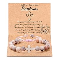 Tarsus Cross Bracelet for Girls/Boys/Teens, First Communion Baptism Confirmation Christian Easter Gifts for Girls Boys