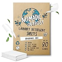 Eco-Friendly Laundry Detergent Sheets - Efficient, Clean, and Freshed, Washer-Friendly Soap Sheet - No Mess & Space-Saving Laundry Strips & Travel Laundry Detergent - Up to 80 Loads, Frag Free