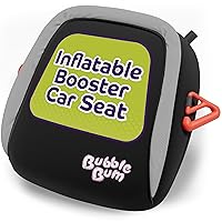 bubblebum Inflatable Booster Car Seat - Blow Up Narrow Backless Booster Car Seat for Travel. Portable Booster Seat for Toddlers, Kids, Child - Black