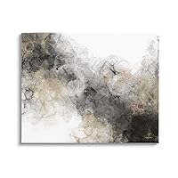 Striking Abstract Earth Tones Painting Water Blotch Effect Canvas Wall Art, Design By Angela Bawden