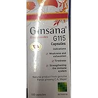Ginsana Ginsenosides G115 100capsules for Weakness and Exhaustion, Tiredness, Strengthening The Immune System