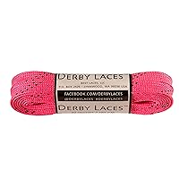 Derby Laces Hot Pink 72 Inch Waxed Skate Lace for Roller Derby, Hockey and Ice Skates, and Boots