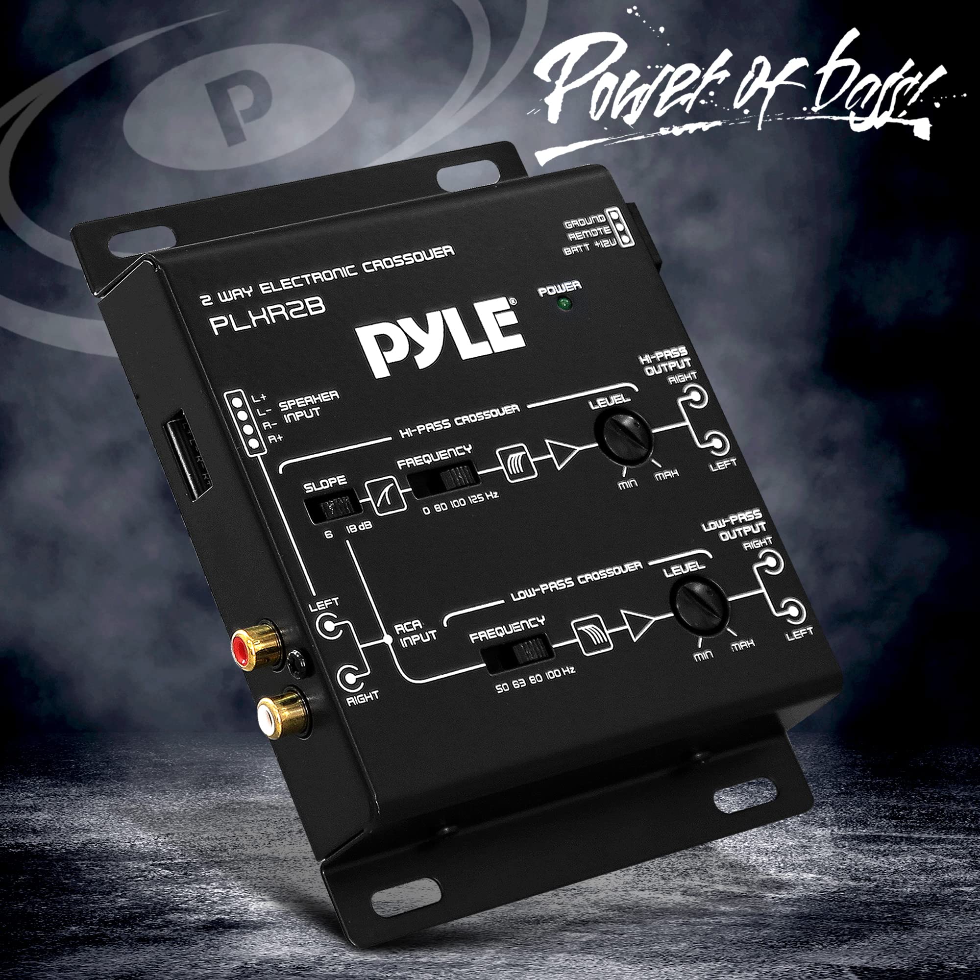 Pyle 2-Way Electronic Crossover Network PLXR2B - Independent High-Pass/Low-Pass Output Level Controls
