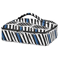 Potluck Casserole Tote Thin-blue-line-flag-patriotic Casserole Carrier Lunch Tote Food Carrier