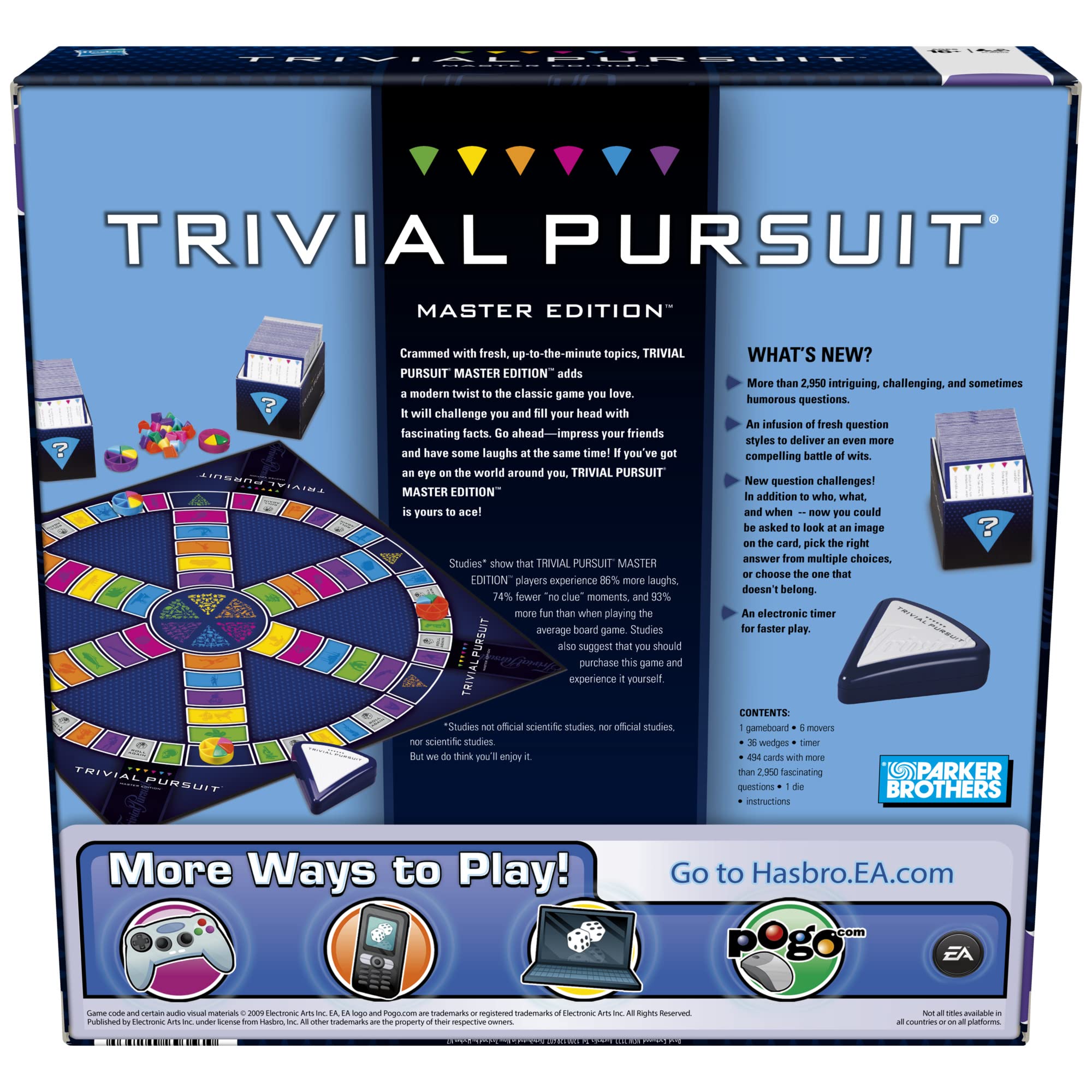 Hasbro Gaming Trivial Pursuit Master Edition Trivia Board Game,2+ players, for Adults and Teens Ages 16 and Up(Amazon Exclusive)