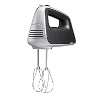 Proctor Silex 5-Speed + Boost Electric Hand Mixer with Powerful 1.3 Amp DC Motor For Effortless Mixing & Consistent Speed in Thick Ingredients, Slow Start, Silver (62501)