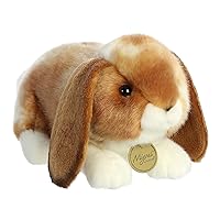 Aurora® Realistic Miyoni® Holland Lop Rabbit Stuffed Animal - Lifelike Detail - Cherished Companionship - Tan 9 Inches