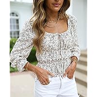 The Drop Women's Ivory Floral Print Gathered Long Sleeve Top by @laurenkaysims