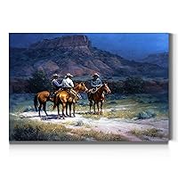 Canvas Animal Wall Art Modern Decorations Paintings Cowboys Mooshine Rendezvous Glam Western Nature Wall Hanging Artwork Prints for Bedroom Office Kitchen - 12