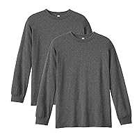 American Apparel Unisex Heavyweight Cotton Long Sleeve T-Shirt, Style G1304, 2-Pack