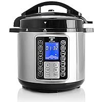 Moss & Stone Electric Pressure Cooker with Large LCD Display, Multi-Use 6 Quart Electric Pot, 14 in 1 Slow Cooker, Rice Cooker, Steamer Maker, Sauté, Yogurt Maker, Egg Cooker, Warmer & More
