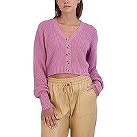 BCBGeneration Women's Relaxed Cardigan Long Balloon Sleeve Button Front Sweater