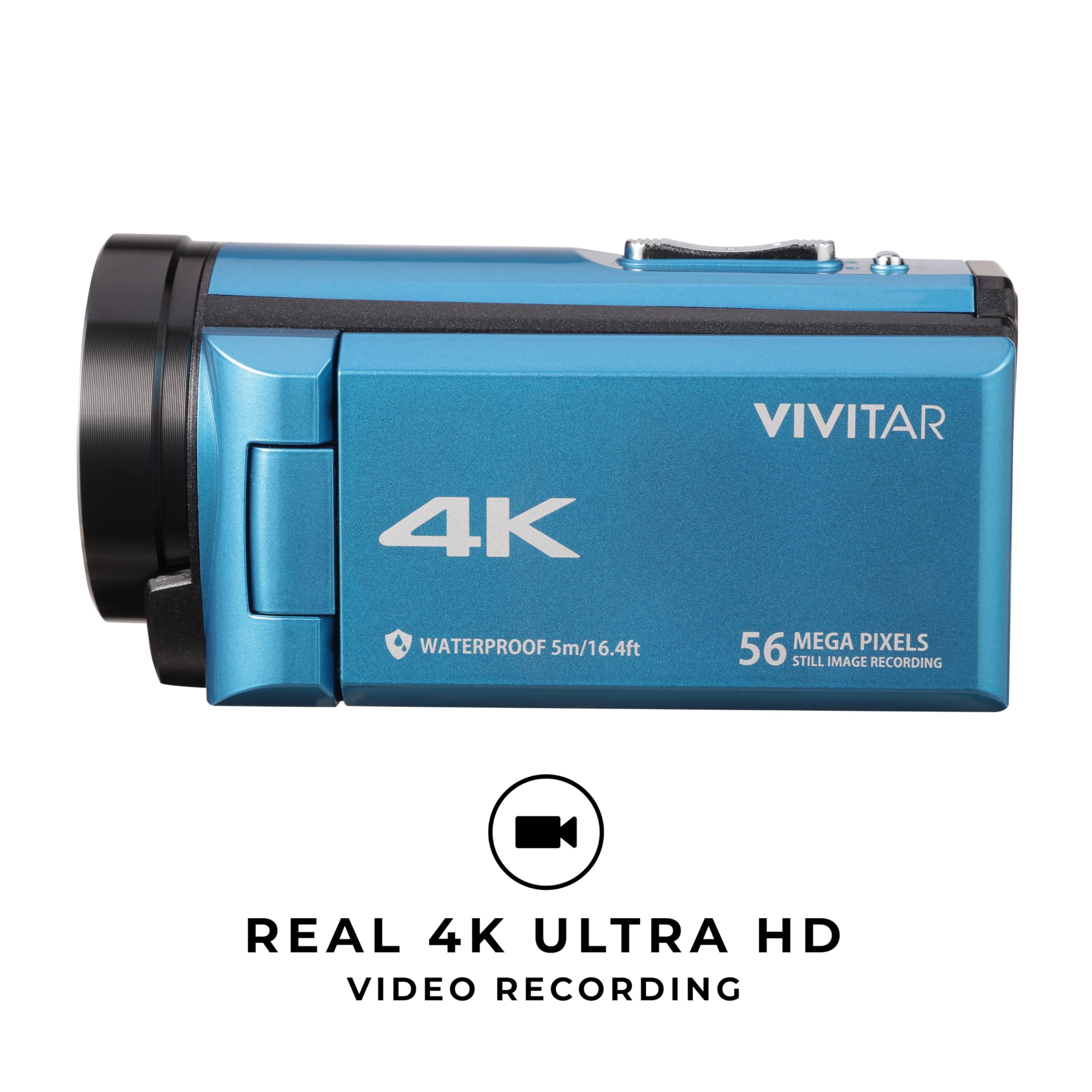 Vivitar - 4K Camcorder Ultra HD Lens, 4K Camera for Video Recording with 56MP, 13MP Sensor, 3