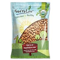 Food to Live Organic Italian Raw Almonds, 12 Pounds Non-GMO, Whole, No Shell, Unpasteurized, Unsalted, Vegan, Kosher, Keto-Friendly